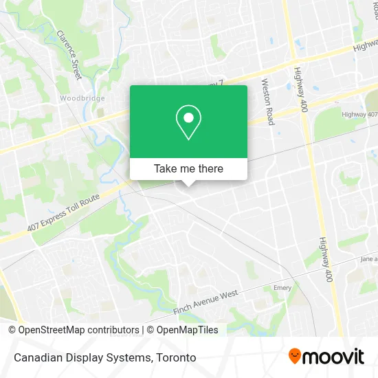 Canadian Display Systems map
