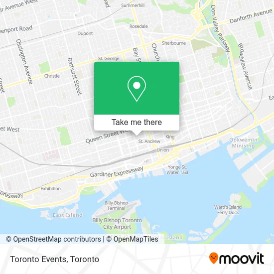 Toronto Events map