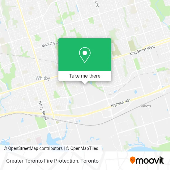 Greater Toronto Fire Protection map