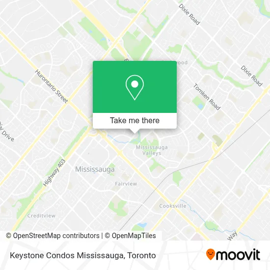 Keystone Condos Mississauga map