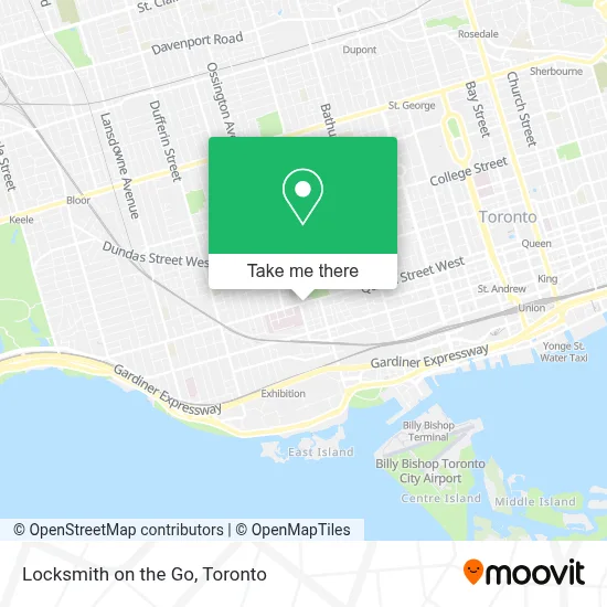 Locksmith on the Go map