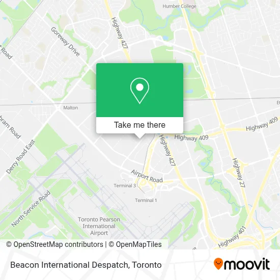 Beacon International Despatch map