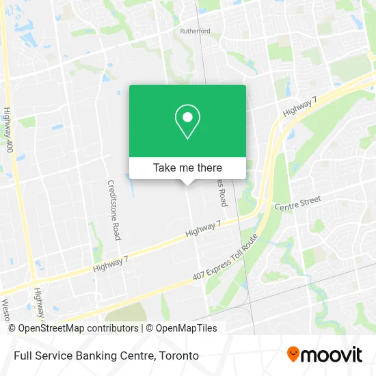 Full Service Banking Centre map