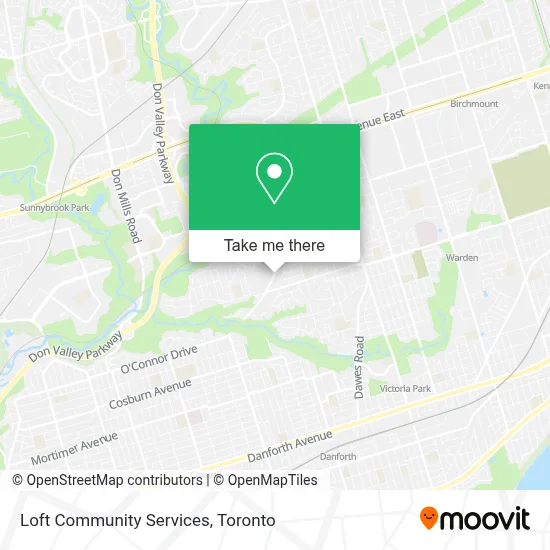 Loft Community Services map
