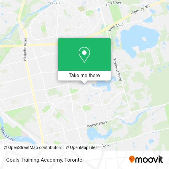 Goals Training Academy map