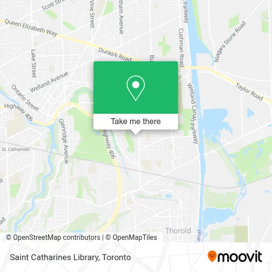 Saint Catharines Library map
