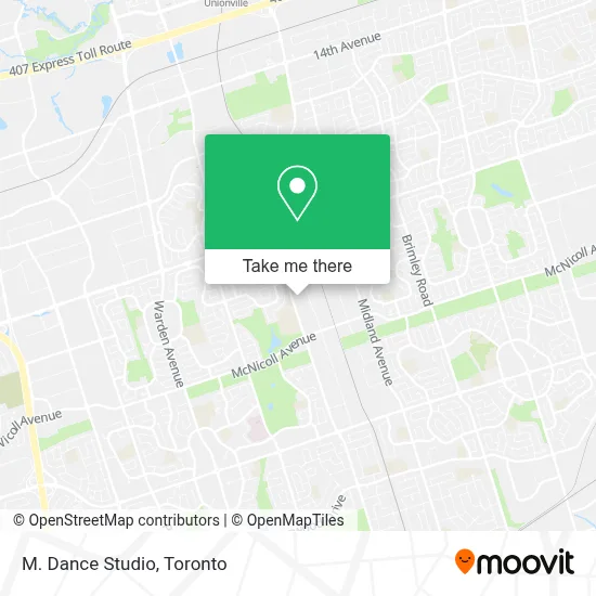 M. Dance Studio map