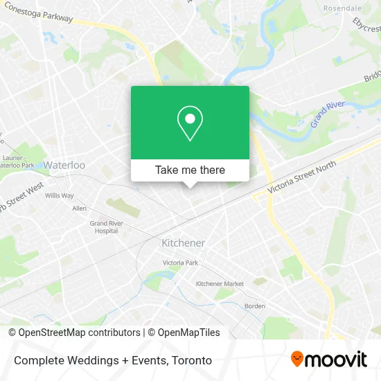 Complete Weddings + Events map
