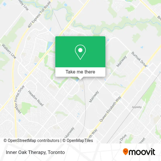 Inner Oak Therapy map