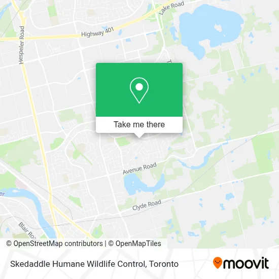 Skedaddle Humane Wildlife Control map