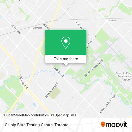 Celpip Bitts Testing Centre map