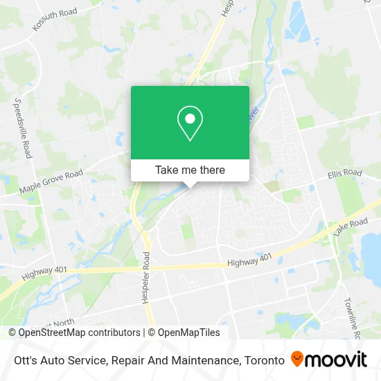 Ott's Auto Service, Repair And Maintenance map