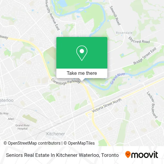 Seniors Real Estate In Kitchener Waterloo map