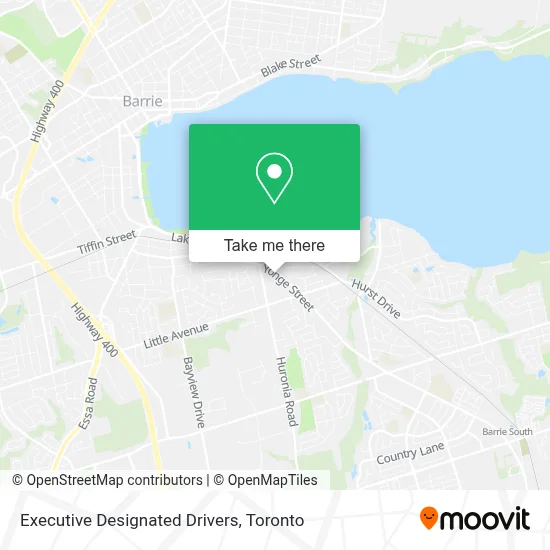Executive Designated Drivers map