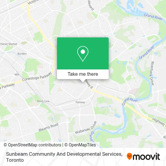 Sunbeam Community And Developmental Services map