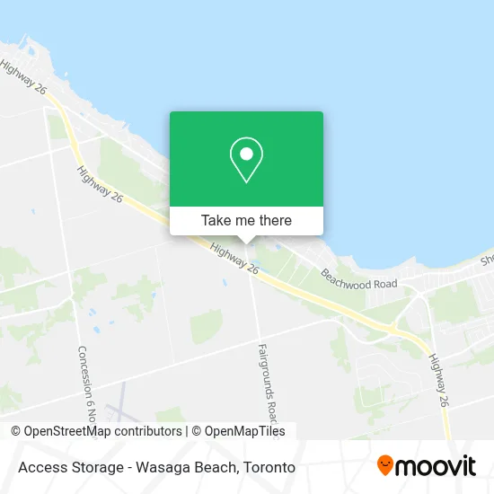 Access Storage - Wasaga Beach map