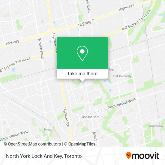 North York Lock And Key map