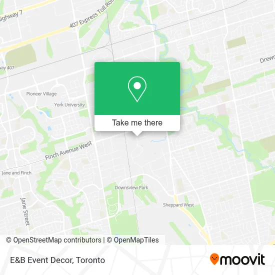 E&B Event Decor map