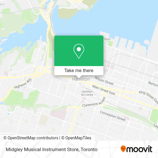 Midgley Musical Instrument Store map
