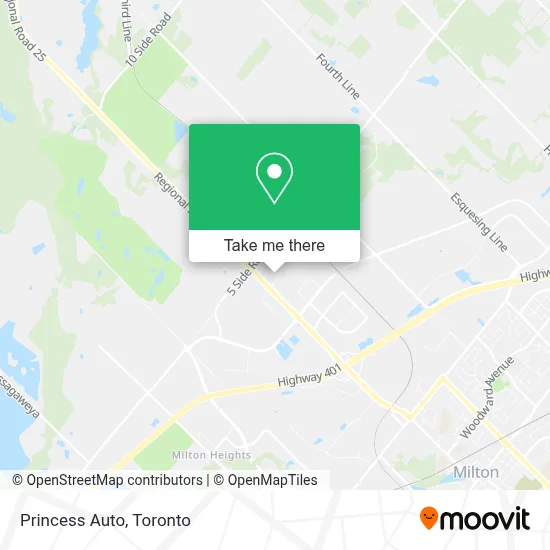 Princess Auto map