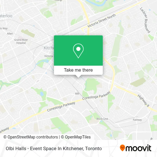 Olbi Halls - Event Space In Kitchener map