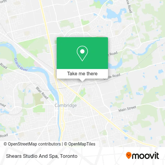 Shears Studio And Spa map