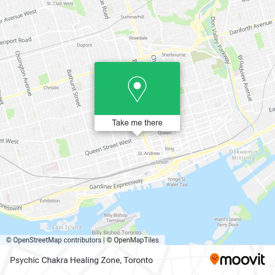 Psychic Chakra Healing Zone map