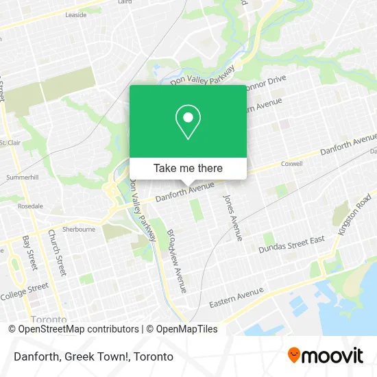 Danforth, Greek Town! map