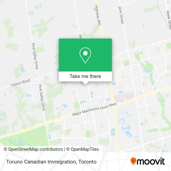 Toruno Canadian Immigration map