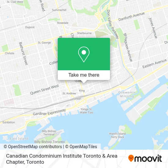 Canadian Condominium Institute Toronto & Area Chapter map