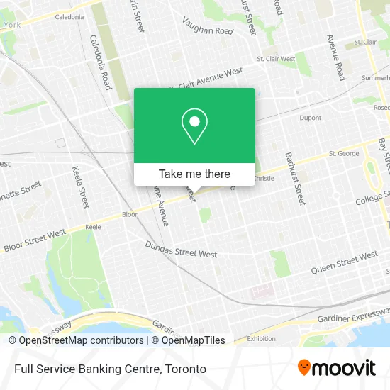 Full Service Banking Centre map
