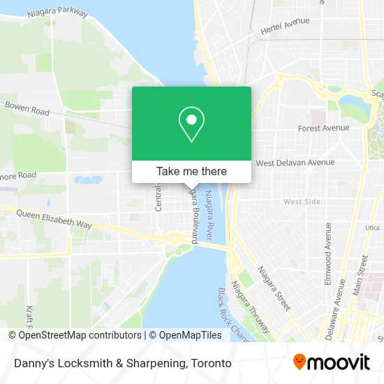 Danny's Locksmith & Sharpening map