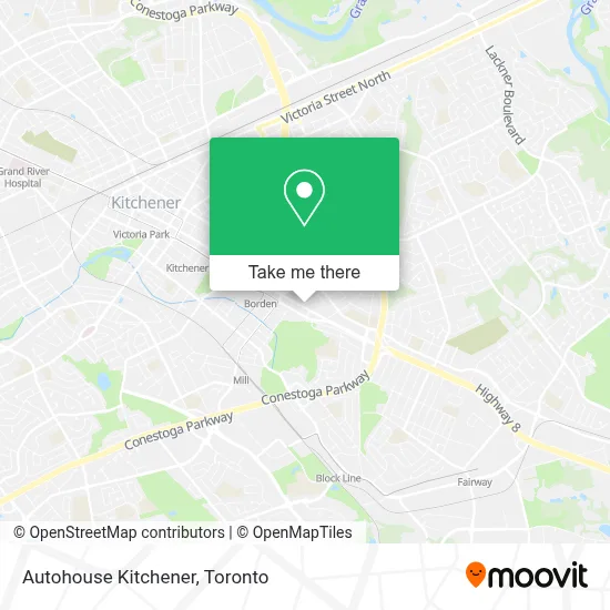 Autohouse Kitchener map