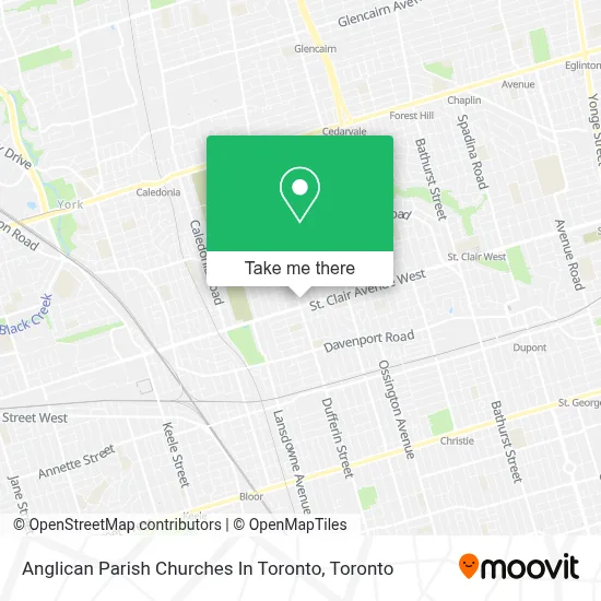 Anglican Parish Churches In Toronto map