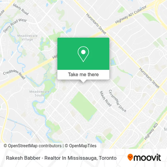 Rakesh Babber - Realtor In Mississauga map