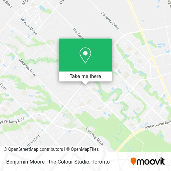 Benjamin Moore - the Colour Studio map