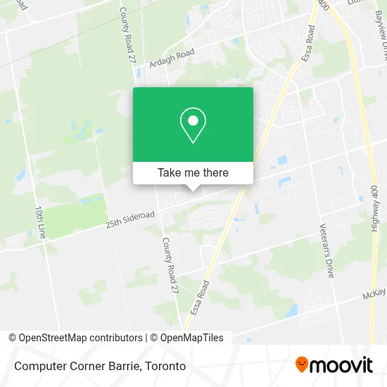 Computer Corner Barrie map