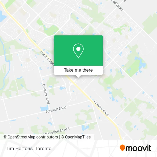Tim Hortons map