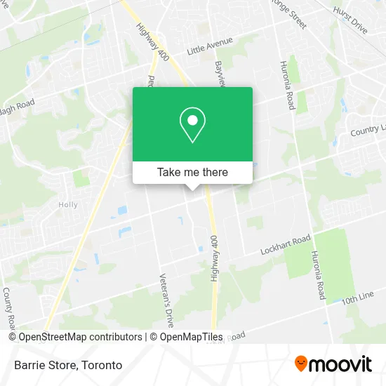 Barrie Store map