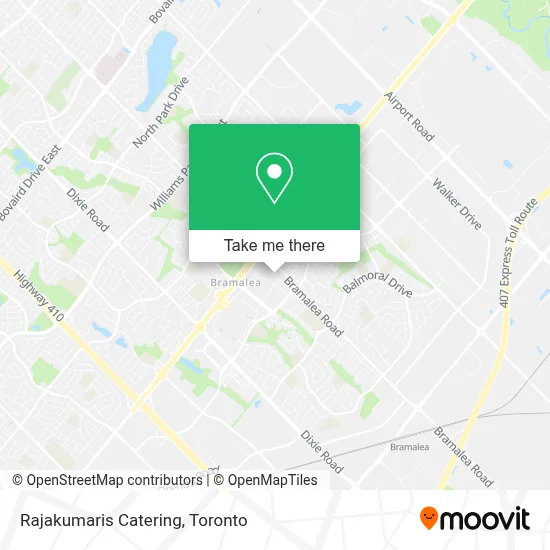 Rajakumaris Catering map