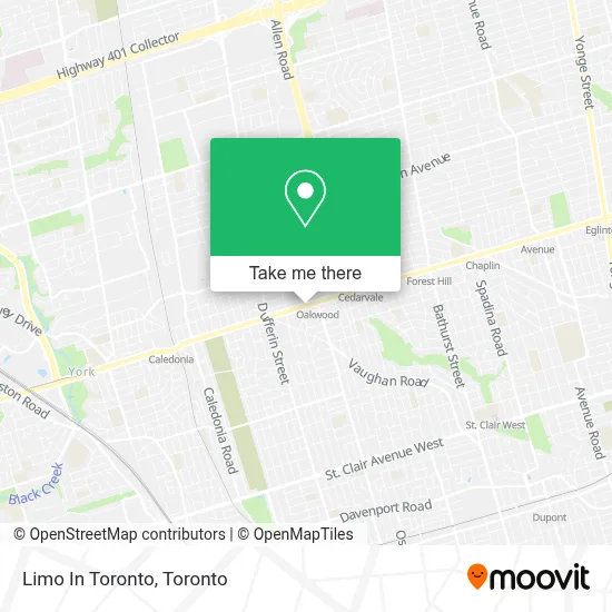 Limo In Toronto map