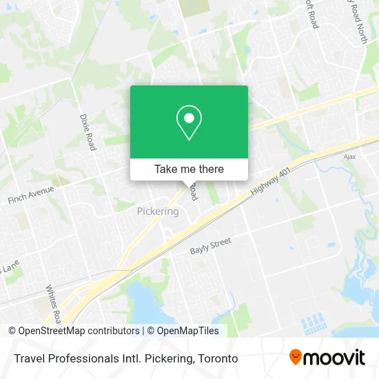 Travel Professionals Intl. Pickering map