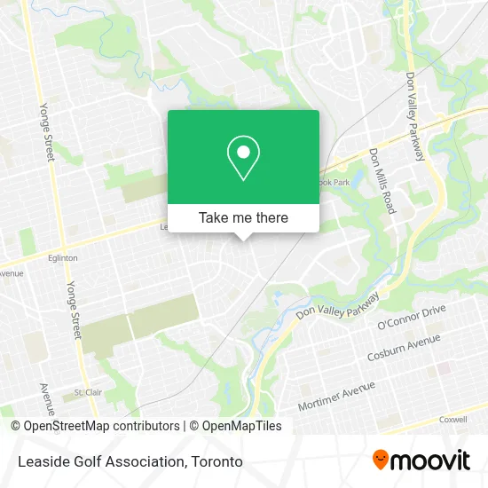 Leaside Golf Association map