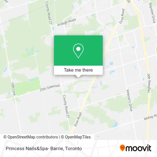 Princess Nails&Spa- Barrie map