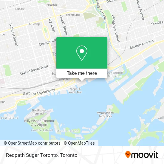 Redpath Sugar Toronto map