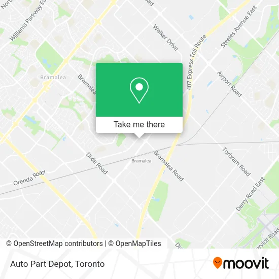 Auto Part Depot map