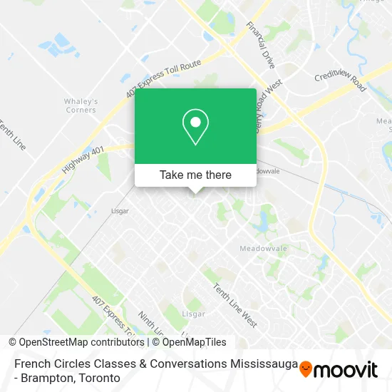 French Circles Classes & Conversations Mississauga - Brampton map