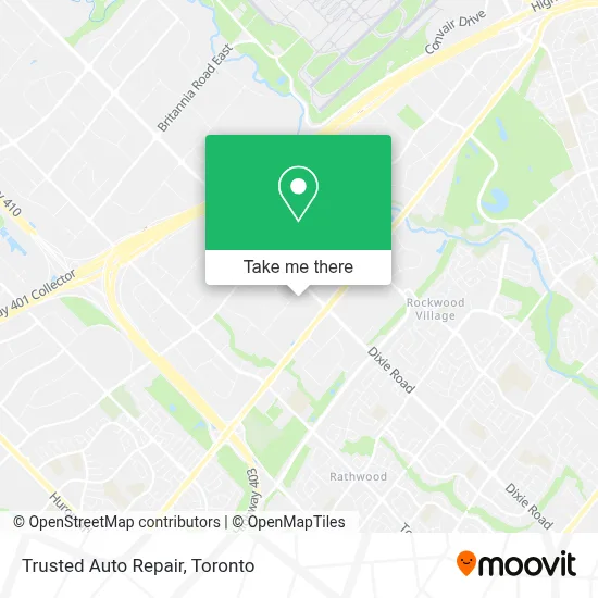 Trusted Auto Repair map