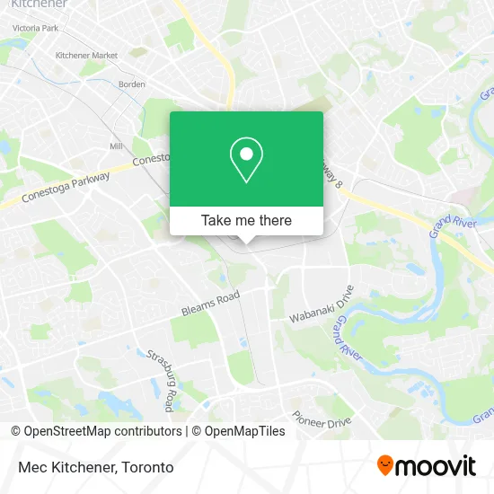 Mec Kitchener map
