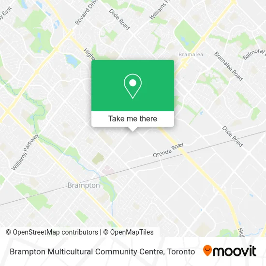 Brampton Multicultural Community Centre map
